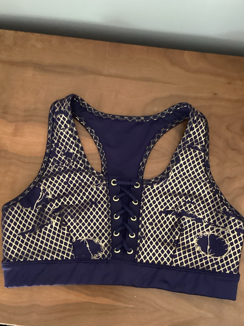 Zumba Purple Lace-Up Racerback Sports Bra